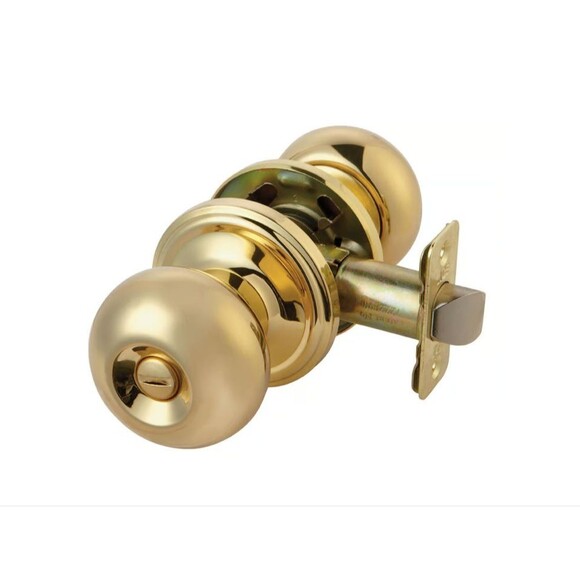 Ace Colonial Privacy Door Knob Polished Brass Right/Left Handed 5238399 Bed Bath - Picture 1 of 4